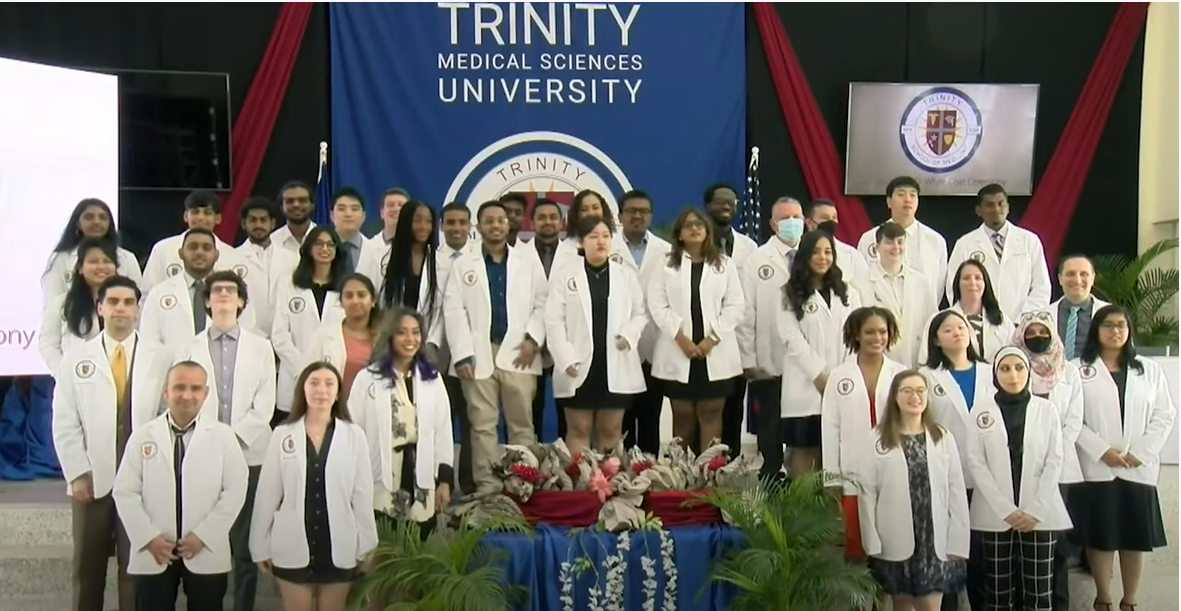 Trinity School of Medicine white coat ceremony